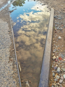 Elke Mallens – Foto Spoor met wolken